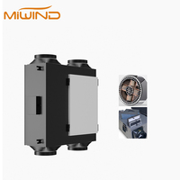 Ventilateur de récupération de chaleur Miwind (HRV) - Échangeur de chaleur à tubes en acier inoxydable, double moteur, filtration puissante, économie d'énergie automatique