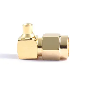 SMA PLUG Suit RG405 086 Cable SMA Male RF Coaxial Connector Right Angle High Frequency Low Standing Wave All-copper Gold 5g