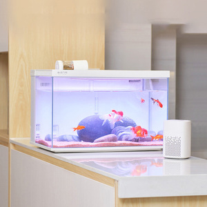 Hd Glazen <span class=keywords><strong>Aquarium</strong></span> <span class=keywords><strong>Aquarium</strong></span> <span class=keywords><strong>30L</strong></span> Intelligente Desktop Ecologische <span class=keywords><strong>Aquarium</strong></span> Met Wifi Controle Voerbox Licht Filter - Product Image 4