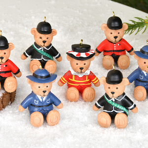 HATTY UK Hot Selling New <b>Christmas</b> Decorations <b>Mini</b> Resin Teddy Bear Small Pendant for Hanging Decoration - Product Image 1