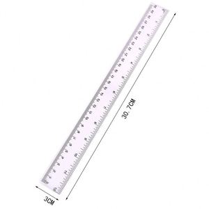 Regla Recta Transparente de Plástico de 30 cm para Dibujo, Material Escolar, en Oferta - Product Image 1