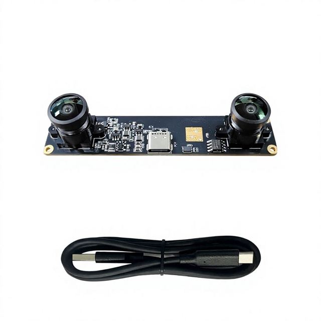 4MP 1080 Stereo Camera VR Ranging USB Camera, 160 Deg Distorted