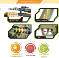 Pistolet spatial jouet électrique KK 36CM, jouet de pistolet lumineux à vibrations; jouet de pistolet à piles avec son léger; meilleur jouet de jeu de tir pour enfant