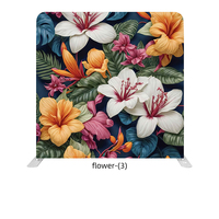 2026 8x8 FT Affichage de toile de fond en tissu tendu en aluminium à motif floral pour photomaton, photographie et salon professionnel
