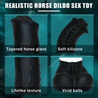 Enorme Dildo Anal Realista de Caballo con 7 Modos de Vibración y Empuje, Control Remoto, Dildo Vibrador de Dragón Monstruo para Mujeres