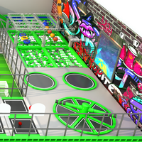 Parcours d'aventure intérieur personnalisé Aoleao, trampolines, murs d'escalade, équipement de jeu robuste pour usage commercial