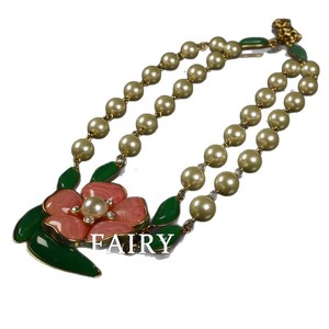 Chaîne classique vintage, collier à double rang <span class=keywords><strong>de</strong></span> feuilles vertes et fleurs, ensembles d'accessoires collier et boucles d'oreilles - Product Image 5