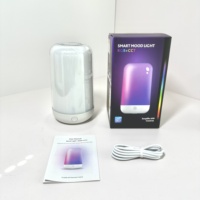 Lampe de chevet intelligente RGB avec capteur de lumière, mode musique, contrôle tactile, ambiance, pour la maison, la chambre à coucher, le salon, le bar
