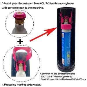 Convertidor de CO2 para Sodastream, Cilindro Azul de 60L con Rosca Tr21-4 a Conexión Rápida para Máquinas de Soda DUO/Art/Terra/Crystal 3.0/Gaia - Product Image 4