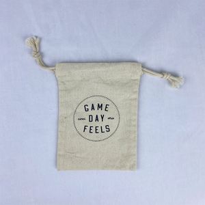 Recyclable Natural Color Pouch Bag 100% Organic Cotton Bag with Simple Style - Product Image 6