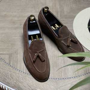Zapatos de Cuero Vacuno de Ante para Hombre, Diseño Moderno, Casuales, de la <span class=keywords><strong>Mejor</strong></span> Calidad, para Conducir, Estilo con Borlas - Product Image 6