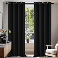 Rideaux occultants thermiques isolants pour chambre à coucher 52"x 84" Rideaux de porte à œillets pour salon