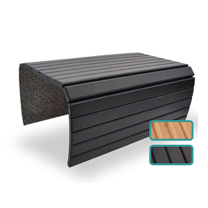 Bamboo <strong>Black</strong> Couch Tray 20x14 Inch Large <strong>Sofa</strong> Armrest Tray <strong>Table</strong> for Straight Chair Arm Flexible Sustainable Non-Slip - Product Image 1