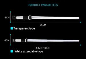 2 packs de <span class=keywords><strong>sabre</strong></span> lumineux à LED pour enfants Cosplay jouet en plastique à double lame extensible avec <span class=keywords><strong>laser</strong></span> sonore coloré pour enfants - Product Image 4