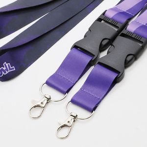 Custom Logo Football Fan Souvenir Keychain Lanyard Polyester Neck Strap Detachable Buckle Sports Event ID Card Holder Lanyard - Product Image 2