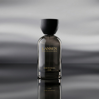 Flacon de parfum en verre avec bouchon en bois 30ml 50ml 100ml, flacon d'emballage de parfum vide noir personnalisé