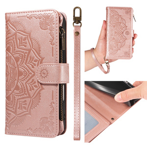 Funda tipo billetera con estampado de flores y cremallera para <span class=keywords><strong>Sony</strong></span> <span class=keywords><strong>Xperia</strong></span> 10 VII/1V <span class=keywords><strong>III</strong></span>/10 VII/<span class=keywords><strong>1</strong></span> VI, funda con marco para fotos, bolsa - Product Image 2