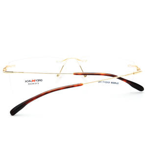 Gafas Ópticas Sin Montura Grises Jack SF9006, Montura Cuadrada Unisex de Metal, Gafas para Miopía de Ancho Medio - Product Image 3