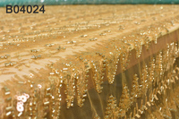 Tissu de dentelle de créateur en or français, paillettes, perles, broderie de dentelle pour robes de soirée