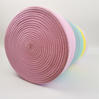 Panier de rangement arc-en-ciel en corde de coton tressée pour jouets, animaux en peluche, livres, vêtements, essentiels pour bébé, salle de jeux, chambre d'enfant