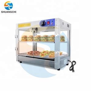 Exhibidor de Alimentos Comercial para Mostrador, de Acero Inoxidable, 100L de Gran Capacidad, con Puerta y Calefacción Eléctrica - Product Image 5