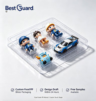 Bandeja de Plástico Transparente PP PET Personalizada para Embalaje de Juguetes, Figuras de Acción, Muñecas, Modelos de Coches, Inserto Termoformado al Vacío de Tamaño Personalizado, Reciclable