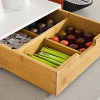 Boîte à café en bambou écologique et Durable, 12 pièces, porte-capsules de café