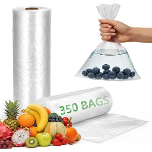 9527 Sacs en plastique transparent pour produits, 12 x 16 pouces, 350 unités, rouleau de conservation alimentaire, résistants à la congélation et à la chaleur, rectangulaires, à fermeture pliante - Product Image 1