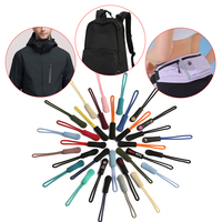 En gros, tirettes de fermeture éclair personnalisées en silicone, caoutchouc PVC et corde colorée