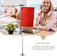 Support de drapeau de table en acier inoxydable Base télescopique Mât de drapeau de bureau pour bureau à domicile