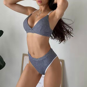 Conjunto de Sujetador Deportivo Sin Costuras Personalizado para Mujer, Nuevo Conjunto de Sujetador Deportivo <span class=keywords><strong>Sexy</strong></span> con Bordado de Dos Piezas - Product Image 4