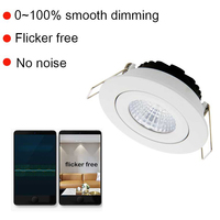 Spot encastré LED SMD moderne pour bureau à domicile, homologué IP44, avec driver intégré, intensité réglable, faisceau de 60°