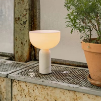 Lampe de table LED en acrylique marbré en forme de champignon, contrôle tactile, blanc jazz, lumière chaude 3000K, design compact, décoration d'intérieur