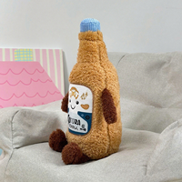 Gantungan Kunci Boneka Plush Desain Kustom OEM/ODM UYEAH, Bentuk Botol Cola, Susu, Kue, Mainan Plush Makanan Lembut, Hadiah Gantungan Tas