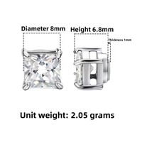 Approvisionnement transfrontalier Boucles d'oreilles clips magnétiques tendance en acier inoxydable sans perçage, clous magnétiques en zircon pour piercings hélix