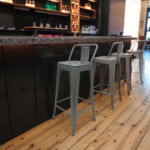 Đệm sắt thanh phân với ghế tựa lưng cho đảo bếp và thanh Nhà tiết kiệm thiết kế cho quán cà phê trong nhà và ngoài trời - Product Image 6