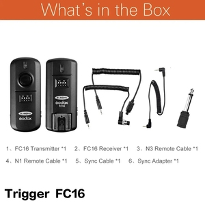 Godox kích hoạt FC-16 fc16 Kit kênh không dây flash kích hoạt Transmitter + Receiver Set - Product Image 4