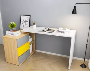 Hiện đại tối giản chất lượng cao hình chữ L Bàn máy tính góc gỗ tự nhiên có thể mở rộng và điều chỉnh cho văn phòng hoặc sử dụng tại nhà - Product Image 4