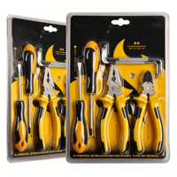 Kit de réparation industriel 6 pièces : tournevis, pinces, clé à molette – Ensemble d'outils manuels de haute qualité, pratique à transporter