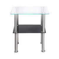 Tables de bureau design bon marché Meubles de salon Table d'appoint en verre Table pour le dîner