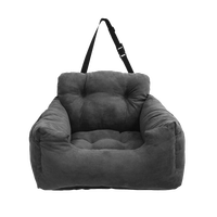 Siège de voiture pour chien en daim doux de haute qualité détachable imperméable confortable et sûr avec ceinture de sécurité et laisse de chien