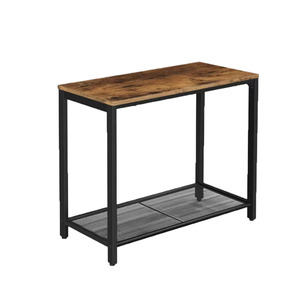 Industrieller Fernsehtisch mit Netz-Ablagefach, robustem schwarzem Metallrahmen - Product Image 6