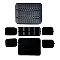 Boîtes porte-bijoux à fermeture éclair 3 couches Organisateur de bijoux Tiroir grand avec organisateur de boucles d'oreilles en velours pour maman