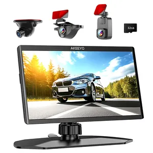Akeeyo 5.5 Inch Camerarecorder Voor En Achter Dashcam Voor Auto Achteruitrijcamera Met Scherm Auto Zwarte Doos