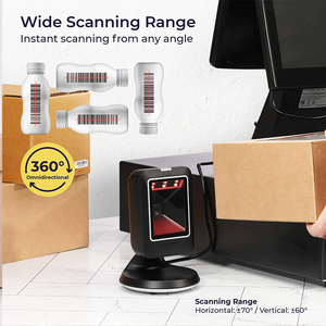 2D Omnidirektionaler Barcode-Scanner <span class=keywords><strong>QRCode</strong></span> Desktop-Barcode-Lesegerät für Geschäfte AutoSense Data Matrix PDF417 Barcode-Scanner MP6300IR - Product Image 3