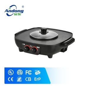 Parrilla Eléctrica Cuadrada 2 en 1 Andong New Korean Bbq, Plancha de Asar sin Humo con Olla Caliente, Plancha Eléctrica para Cocinar, Máquina para Asar con Olla Caliente - Product Image 1