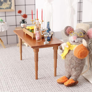 <span class=keywords><strong>Mesa</strong></span> de comedor y barra de madera de cerezo en miniatura, muebles en miniatura 1:12, piezas ob11, casa de muñecas, <span class=keywords><strong>segunda</strong></span> <span class=keywords><strong>mano</strong></span> - Product Image 2