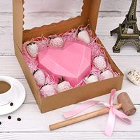 Boîtes à tarte marron 10" x 10" x 2,5", boîtes de boulangerie avec fenêtre, boîtes à biscuits auto-ouvrantes pour tartes, biscuits et pâtisseries