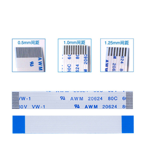 كابل شريطي مسطح AWM 20624 FFC FPC بعرض 0.5 مم/1.0 مم/1.25 مم، كابل مرن مسطح للطابعات ثلاثية الأبعاد، وشاشات LCD، واتصال لوحات الدوائر المطبوعة - Product Image 2
