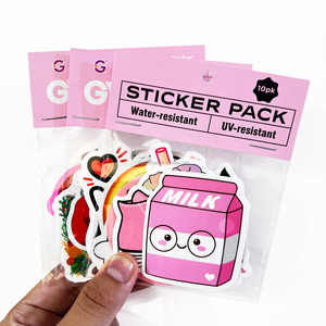 Tem nhãn decal PVC vinyl chống nước, cắt theo yêu cầu, có logo kim tuyến, dùng làm quà tặng khuyến mãi, in ấn - Product Image 2